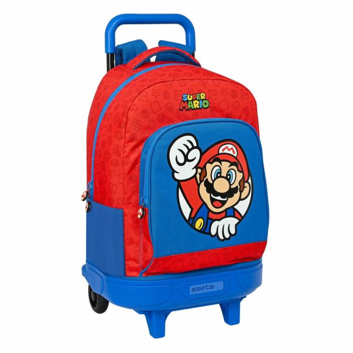 Mochila Escolar con Ruedas Super Mario Rojo Azul (33 x 45 x 22 cm) Mochila Escolar con Ruedas Super Mario Rojo Azul (33 x 45 x 22 cm)