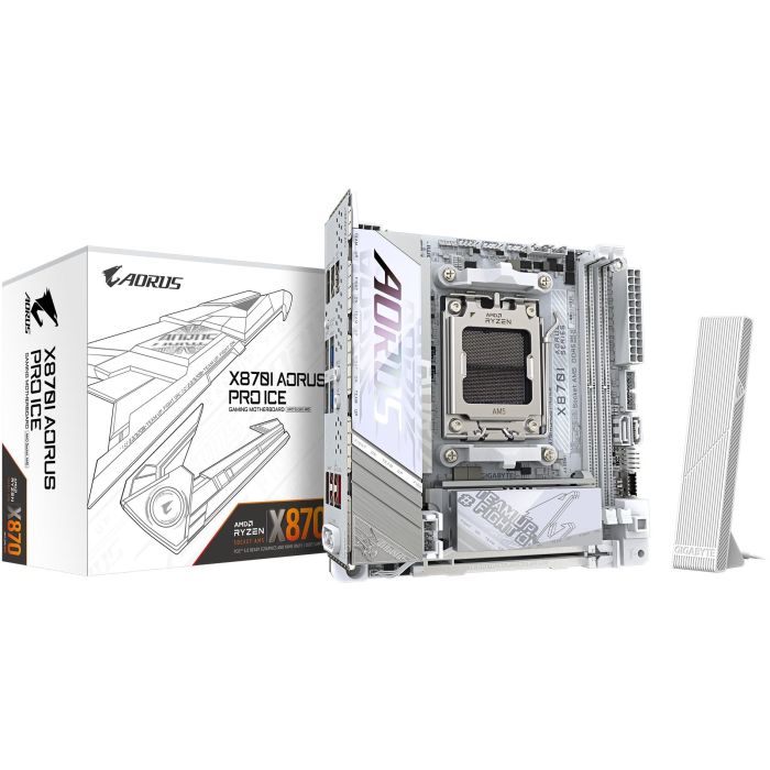 Gigabyte AORUS PRO ICE X870I Placa Base AMD Ryzen 9000 AM5 Micro ITX DDR5 Wi-Fi 7 PCIe 5.0