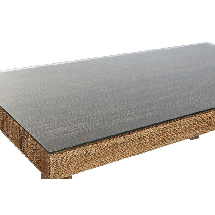 Mesa de Comedor Home ESPRIT Natural Cristal Templado Fibra madera de teca 180 x 90 x 77 cm 4 Mesa de Comedor Home ESPRIT Natural Cristal Templado Fibra madera de teca 180 x 90 x 77 cm 4
