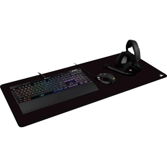 Corsair CH-9413770-WW Alfombrilla de Ratón Gaming MM350 PRO Tela Premium Extendida XL Resistente a Salpicaduras 930x400mm Negro 3