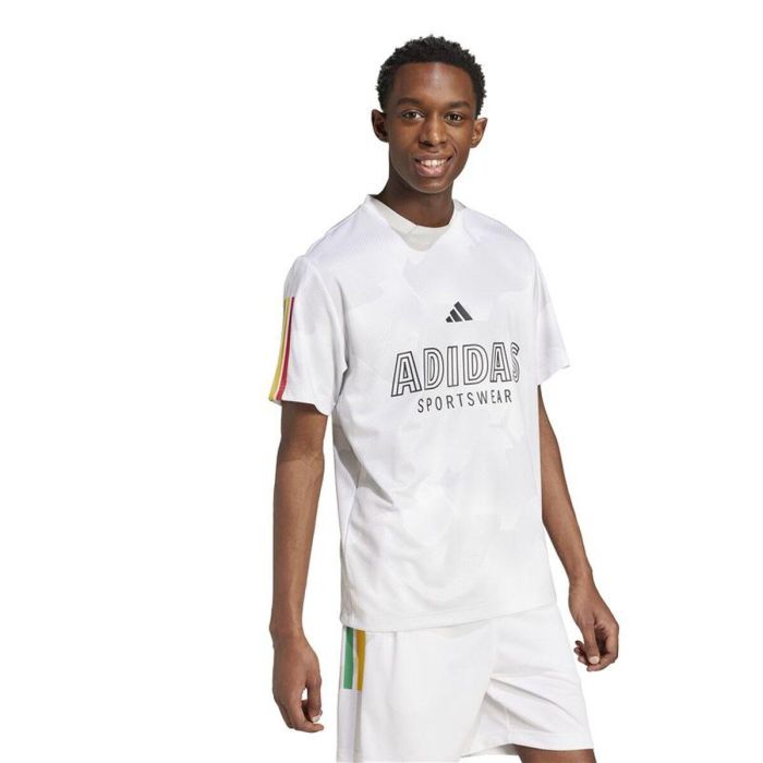 Camiseta de Manga Corta Hombre Adidas Tiro Np Blanco 15-16 Años 3 Camiseta de Manga Corta Hombre Adidas Tiro Np Blanco 15-16 Años 3
