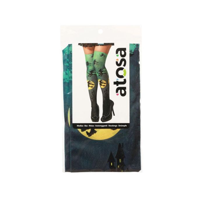 Medias Altas Verdes Brujas Luna Llena Halloween 2025 1