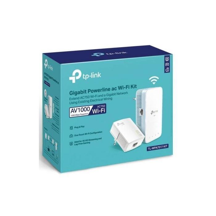 TP-LINK Kit Gigabit Powerline AV1000 con Wi-Fi AC. VELOCIDAD: 300 Mbps en2.4 GHz + 433 Mbps en 5 GHz 4 TP-LINK Kit Gigabit Powerline AV1000 con Wi-Fi AC. VELOCIDAD: 300 Mbps en2.4 GHz + 433 Mbps en 5 GHz 4