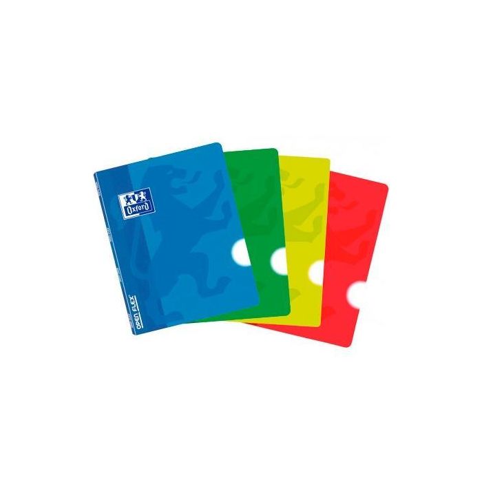 Oxford Libreta Grapada Classic Openflex 48H A5, Papel OptikPaper, Tapa de Plástico Flexible, Varios Colores