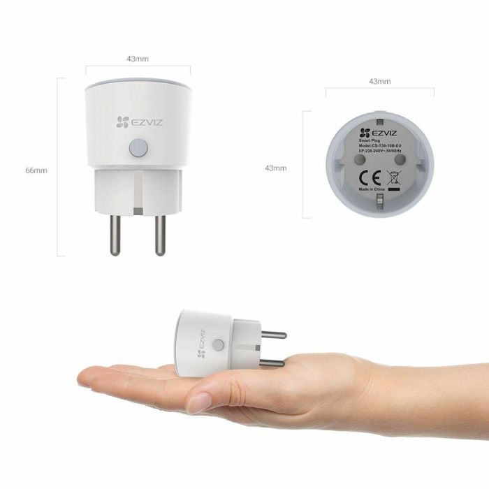 Enchufe Inteligente Ezviz T30-B Wi-Fi 10 A 7