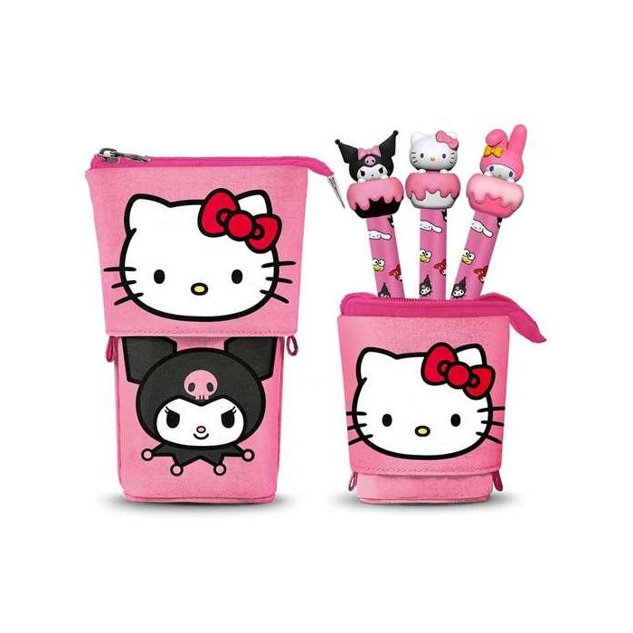 KARACTERMANIA Portatodo + 3 Bolígrafos Borrables Hello Kitty 1