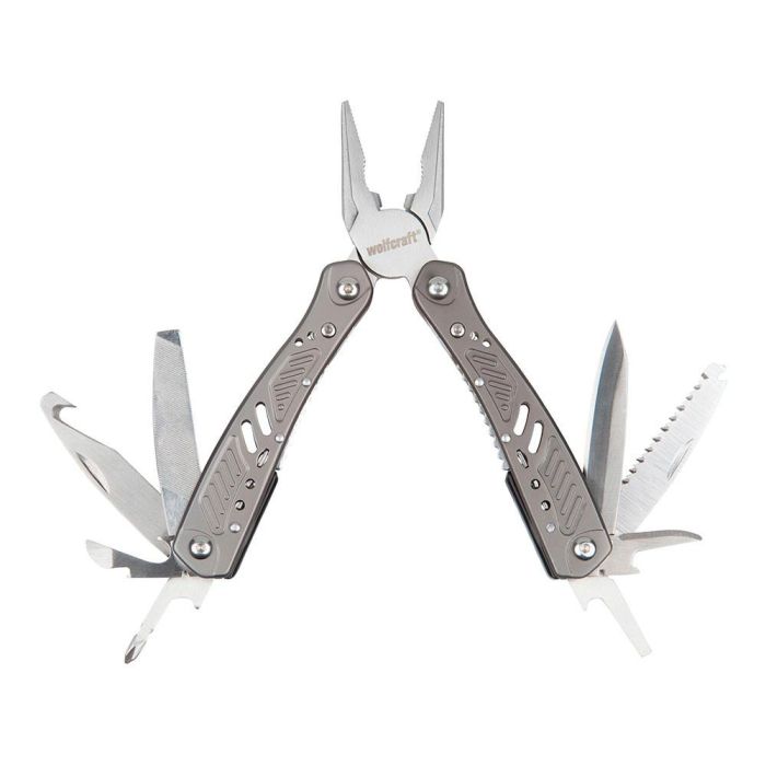 Wolfcraft Multiherramienta profesional y doméstica, 13 herramientas + funda, color metal 0 Wolfcraft Multiherramienta profesional y doméstica, 13 herramientas + funda, color metal 0