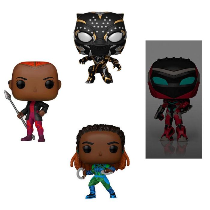 Blister 4 figuras POP Marvel Black Panther Wakanda Forever Exclusive 1