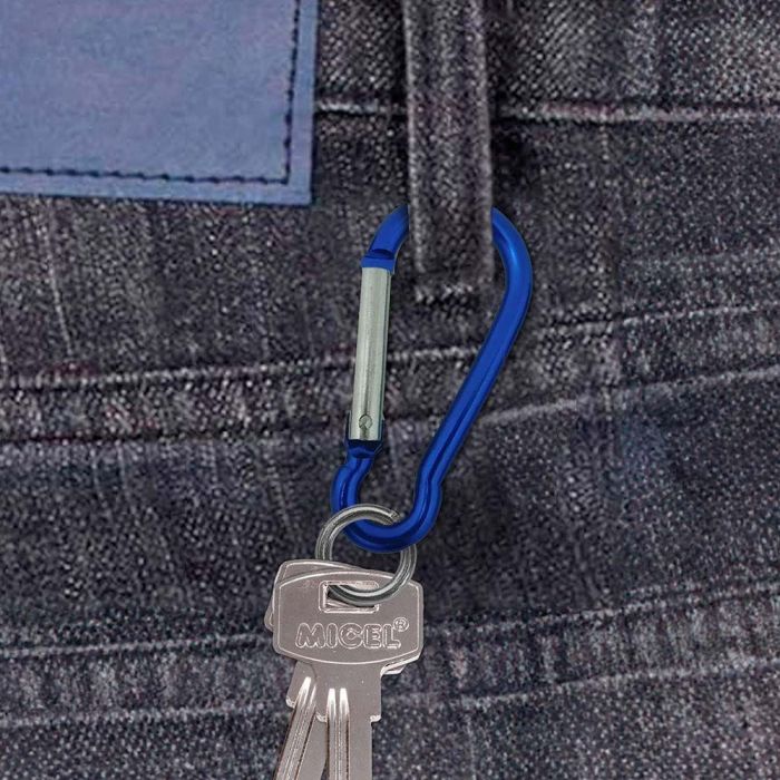 Edm Mosquetón Msq04 Aluminio Colores Surtidos 7 x 70 mm 2 Unidades