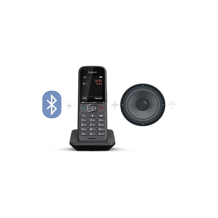 Gigaset S700H Pro Teléfono DECT Inalámbrico con Altavoz, Identificador de Llamadas y Pantalla TFT a Color, Antracita