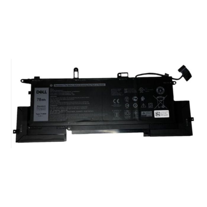 Dell 6-cell Lithium-ion battery, 78Wh capacity, 11.4V voltage, compatible with Dell Latitude 7400 series laptops. Dell 6-cell Lithium-ion battery, 78Wh capacity, 11.4V voltage, compatible with Dell Latitude 7400 series laptops.