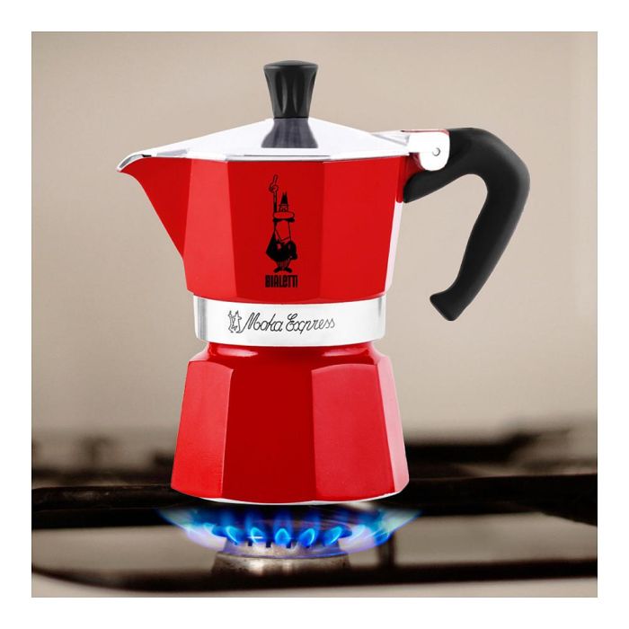 Cafetera Italiana Bialetti 0004942/NP 3 Tazas Rojo Aluminio