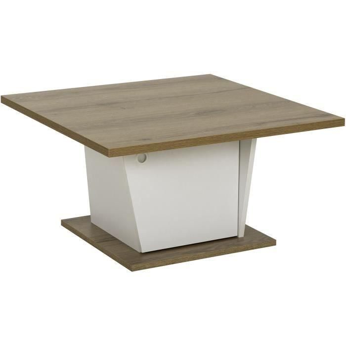 Diagone ATOS1E76056 Mesa de centro ATOS Bar Cuadrada Roble Helvezia/Blanco 69x69x38 cm Diagone ATOS1E76056 Mesa de centro ATOS Bar Cuadrada Roble Helvezia/Blanco 69x69x38 cm
