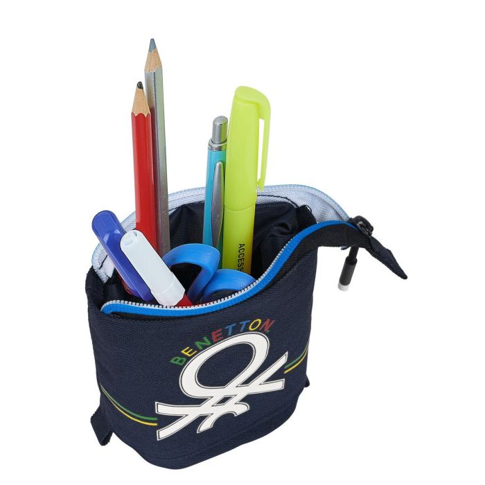 Estuche Cubilete Benetton Sixties Azul marino (8 x 19 x 6 cm)