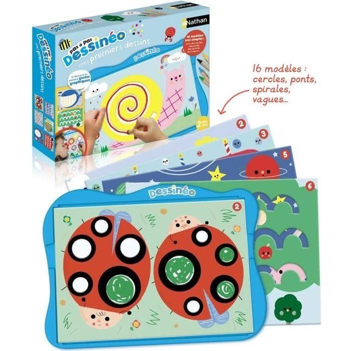 Nathan Primeros Dibujos: Juego de Pasatiempos Creativos para Niños de 2 Años con 16 Modelos Evolutivos y Plantillas Nathan Primeros Dibujos: Juego de Pasatiempos Creativos para Niños de 2 Años con 16 Modelos Evolutivos y Plantillas