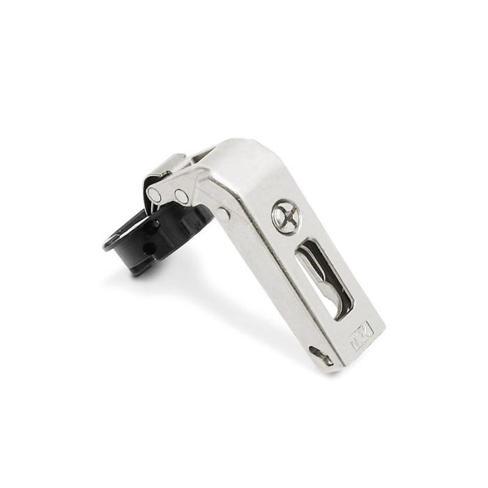 Salice C2C7N39 Bisagra 94º para Cristal Ø26mm Contracodo, Acero Níquel, Cazoleta 8mm, Puertas de 4-6mm, Cierre Silencioso