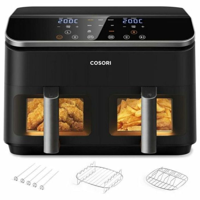 Cosori COS1707381744609 Freidora sin aceite Edición Chef de dos cestas, 8.5 L, 2 cestas, 8 programas, 1750 W, Negra 0 Cosori COS1707381744609 Freidora sin aceite Edición Chef de dos cestas, 8.5 L, 2 cestas, 8 programas, 1750 W, Negra 0