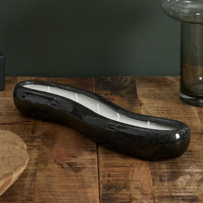 Home Deco Factory Vela Perfumada Natural 30x7 cm Cerámica Esmaltada 5 Mechas Colección Natural 5 Home Deco Factory Vela Perfumada Natural 30x7 cm Cerámica Esmaltada 5 Mechas Colección Natural 5