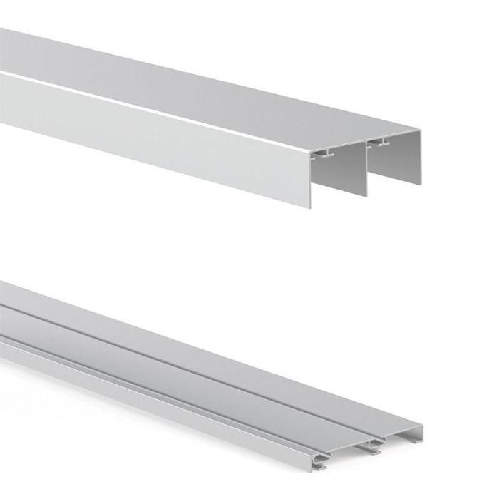Herrajes Alk Juego de Guías de Aluminio Bond 2 Metros Acabado Plata Mate 0 Herrajes Alk Juego de Guías de Aluminio Bond 2 Metros Acabado Plata Mate 0