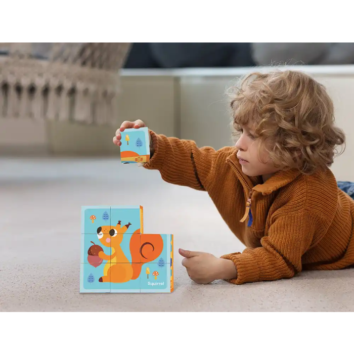 Imaginovo Puzle Infantil de Madera Cubos de Animales +24 Meses 15 Piezas 12 Patrones 22x22x6.4cm 4 Imaginovo Puzle Infantil de Madera Cubos de Animales +24 Meses 15 Piezas 12 Patrones 22x22x6.4cm 4