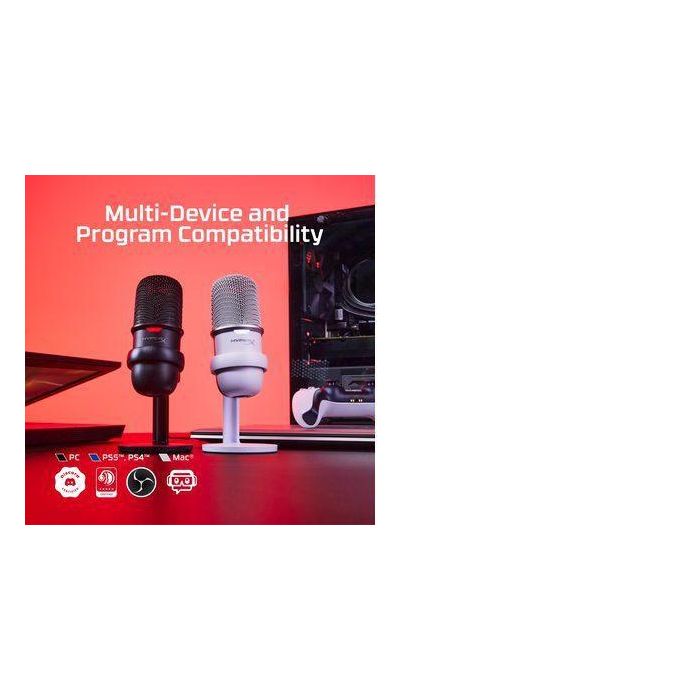 HyperX SoloCast Micrófono USB Condensador, Patrón Cardioide, Sensor Tap-to-Mute, para Streamers y Creadores, Negro 8