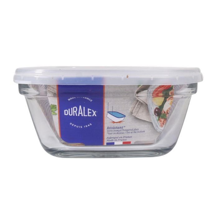 Duralex Fiambrera Rectangular Freshbox 1.1L, 19.5 x 14.6 x 6.5 cm con Tapa Transparente (6 Unidades) 2