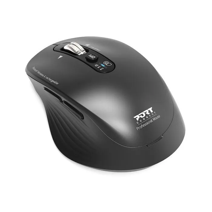 Port Designs Ratón Inalámbrico 910202 Business Bluetooth 2.4 GHz Recargable Negro