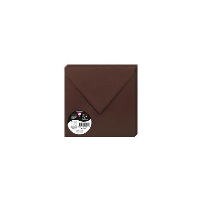 Sobre Clairefontaine Pollen 165X165 120G Cacao Paquete De 20