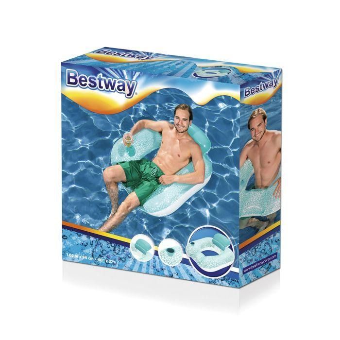 Bestway Sillon Hinchable con Almohada 102x94 cm Playa y Piscina 43097 2 Bestway Sillon Hinchable con Almohada 102x94 cm Playa y Piscina 43097 2