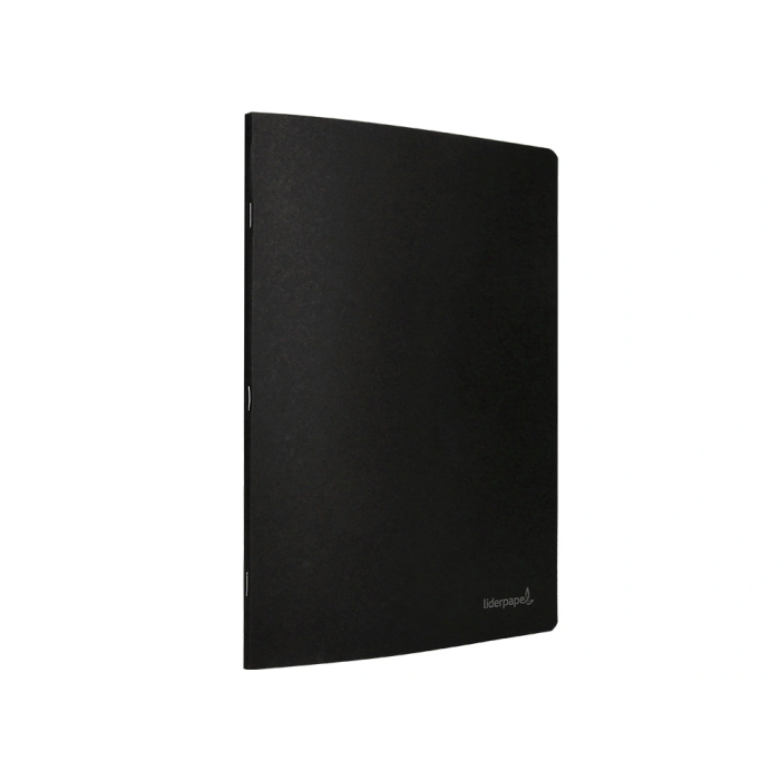 Liderpapel Libreta A4 Tapa Blanda 80 Hojas 60gr Liso con Doble Margen Negra 2