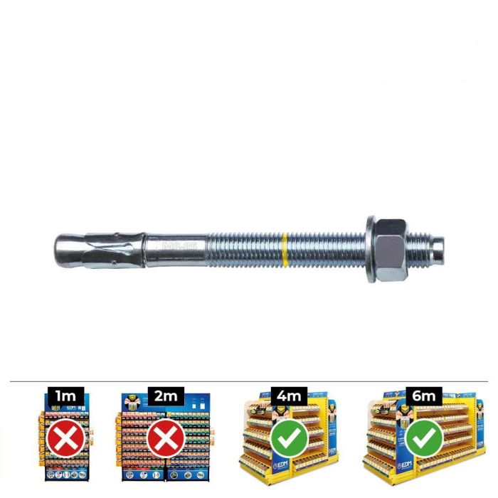 Celo Anclaje Homologado CE BAP 9895bap Ø8 x 95 mm/30 Zincado Caja 50 uds Celo Anclaje Homologado CE BAP 9895bap Ø8 x 95 mm/30 Zincado Caja 50 uds