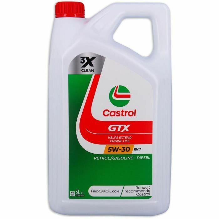 Aceite de motor Castrol GTX Gasolina Diesel 5W30 5 L 0 Aceite de motor Castrol GTX Gasolina Diesel 5W30 5 L 0
