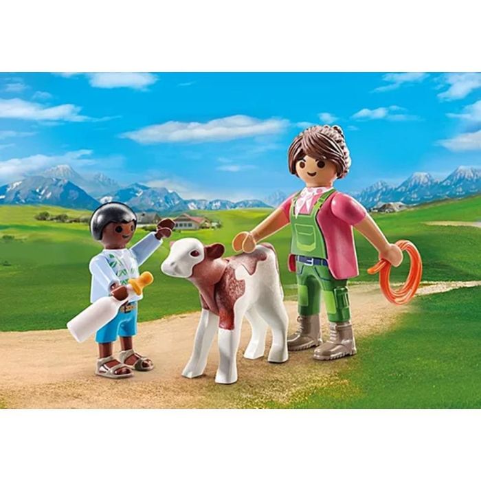 Playmobil - Granjera Con Ternero 3 Playmobil - Granjera Con Ternero 3