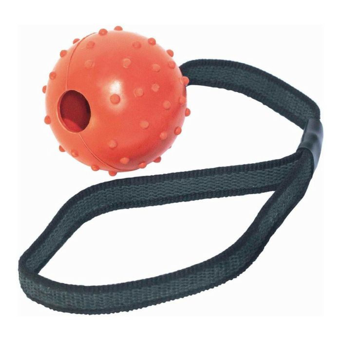 Gloria Pelota de Goma con Cinta para Perro, Flexible y Resistente, Diámetro 6 x 30 cm