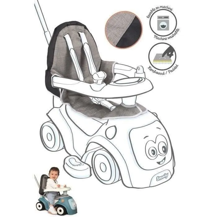 Smoby Funda Asiento Maestro Acolchada Cómoda para Correpasillos, Fácil de Fijar, Desde 6 Meses 0 Smoby Funda Asiento Maestro Acolchada Cómoda para Correpasillos, Fácil de Fijar, Desde 6 Meses 0