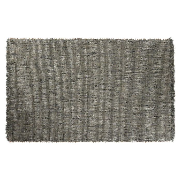 DKD Home Decor Alfombra Carpet knots de Yute y Lana Turquesa 160 x 230 cm