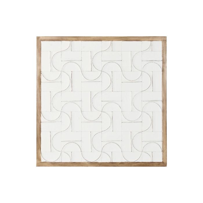 DKD Home Decor Decoración de Pared Estilo Moderno, Colores Blanco y Natural, Fabricado en Madera de Mango y MDF, Medidas 90 x 90 x 3 cm 1 DKD Home Decor Decoración de Pared Estilo Moderno, Colores Blanco y Natural, Fabricado en Madera de Mango y MDF, Medidas 90 x 90 x 3 cm 1