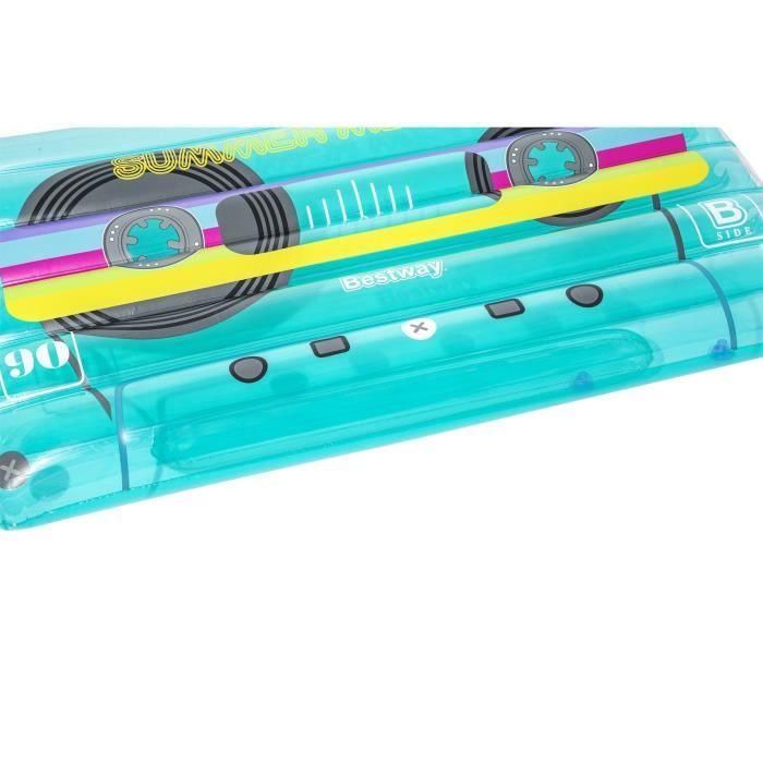 Bestway BES6941607331828 Colchón Hinchable para Piscina Retro Beats, para 1 Adulto, capacidad máxima 90 kg, Color Verde 1