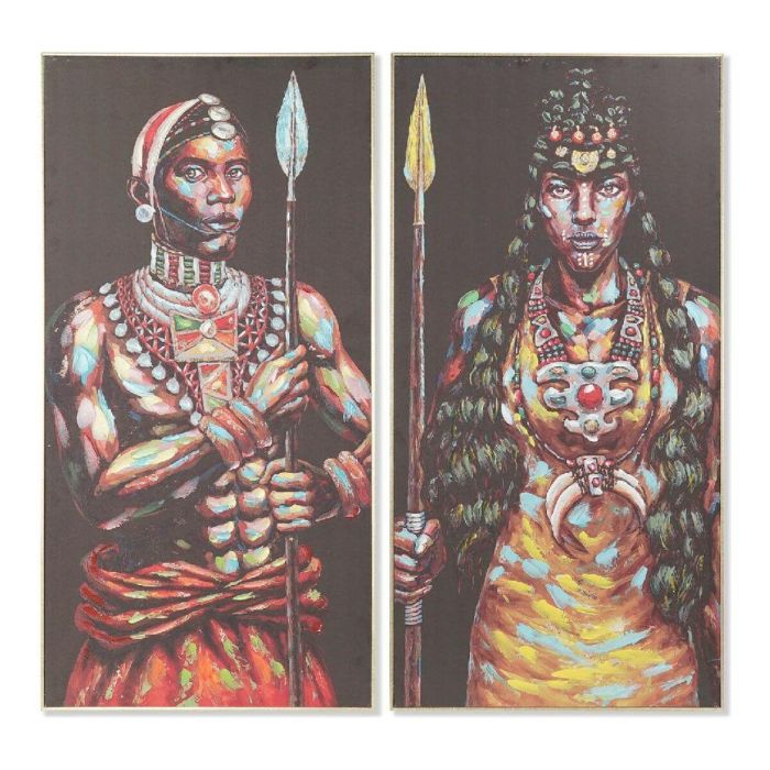 Cuadro Colonial DKD Home Decor Negro Multicolor 5 x 120 x 60 cm (2 Unidades) Cuadro Colonial DKD Home Decor Negro Multicolor 5 x 120 x 60 cm (2 Unidades)