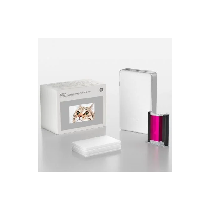 Xiaomi BHR082PGL Papel Fotográfico para Sublimación, 5 x 7.6cm, 50 Hojas