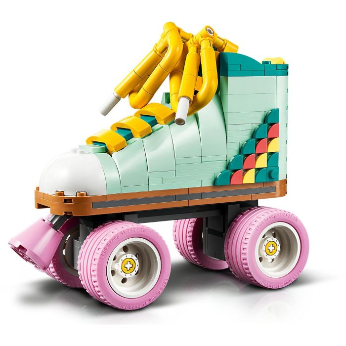 LEGO 31148 Creator Patines Retro 3en1, Set de Juguete Construible con Mini-Patineta y Boombox, Decoración Retro 3