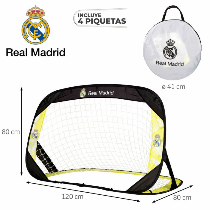 Portería de Fútbol Real Madrid C.F. 120 x 80 x 80 cm (4 Unidades) 3