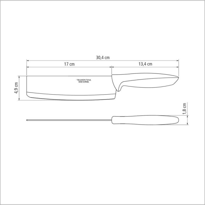 Tramontina Cuchillo carnicero Plenus 7" 17,78 cm acero inoxidable mango polipropileno negro 2 Tramontina Cuchillo carnicero Plenus 7" 17,78 cm acero inoxidable mango polipropileno negro 2