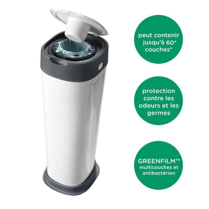 TOMMEE TIPPEE Papelera para pañales Twist and Click XL, incluye 1 recambio con GREENFILM 2