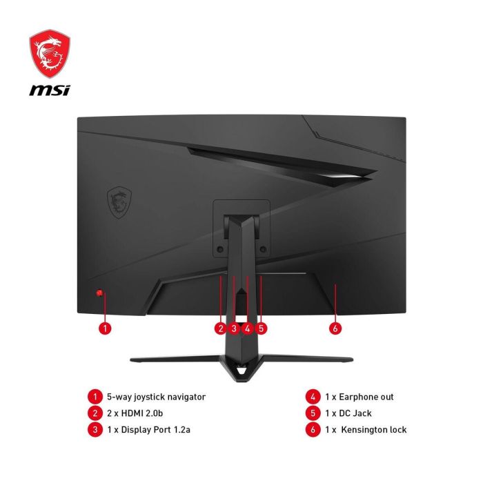 MSI G27C3F Monitor Curvo Gaming 27'' FHD 180Hz Panel VA 1ms 23 MSI G27C3F Monitor Curvo Gaming 27'' FHD 180Hz Panel VA 1ms 23