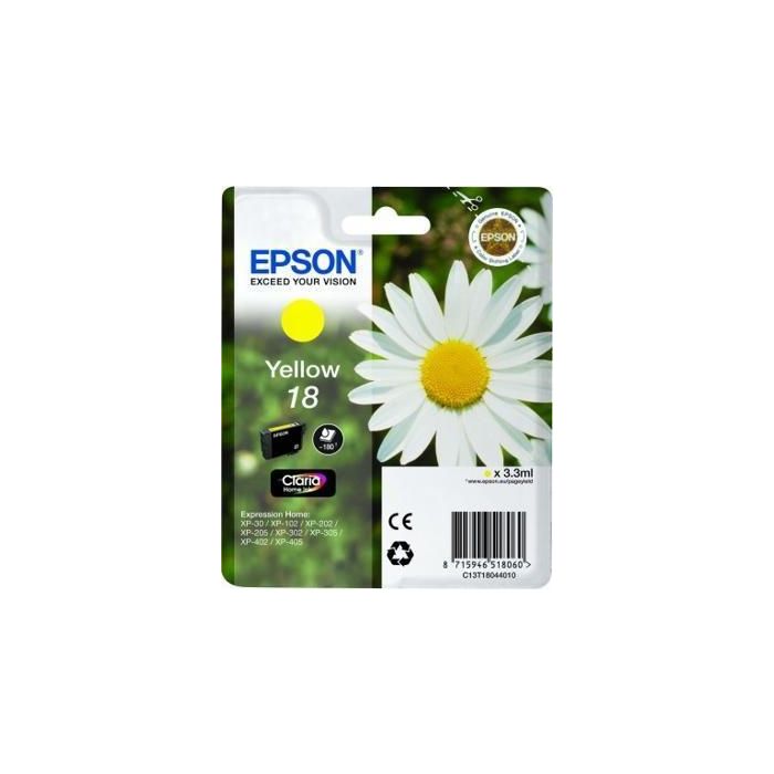 Epson Tinta Amarillo Expression Home Xp-102-205-305-405 Nº18