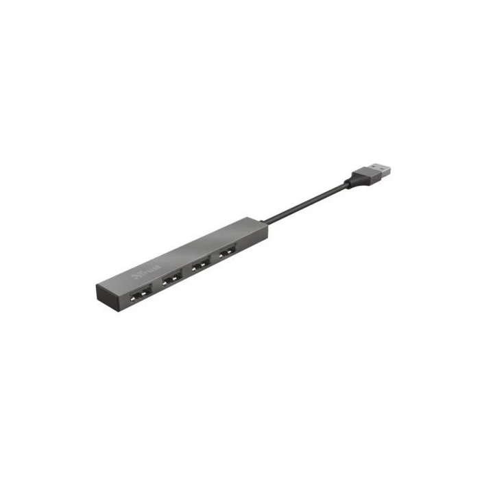 Trust Hub USB 2.0 Halyx 4 Puertos Gris con Cable 10cm N. Art. 23786 1