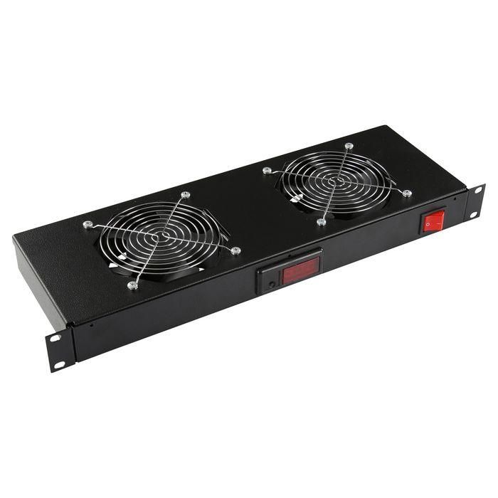 Logon RAF300BL Módulo de Ventilador para Rack 1U con Termostato Digital, 2 Ventiladores y Flujo de Aire 280m³/h Logon RAF300BL Módulo de Ventilador para Rack 1U con Termostato Digital, 2 Ventiladores y Flujo de Aire 280m³/h
