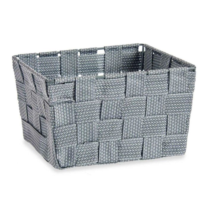 Cesta Trenzada Gris Tela (15 x 10,5 x 20 cm) (24 Unidades) 1