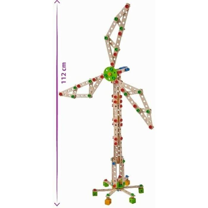 Eichhorn Juego de Construcción 8 en 1: Conjunto de 300 piezas para crear Turbina Eólica, Grúa, Aviones y más vehículos 2 Eichhorn Juego de Construcción 8 en 1: Conjunto de 300 piezas para crear Turbina Eólica, Grúa, Aviones y más vehículos 2